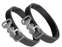 Leather Toe Straps Black